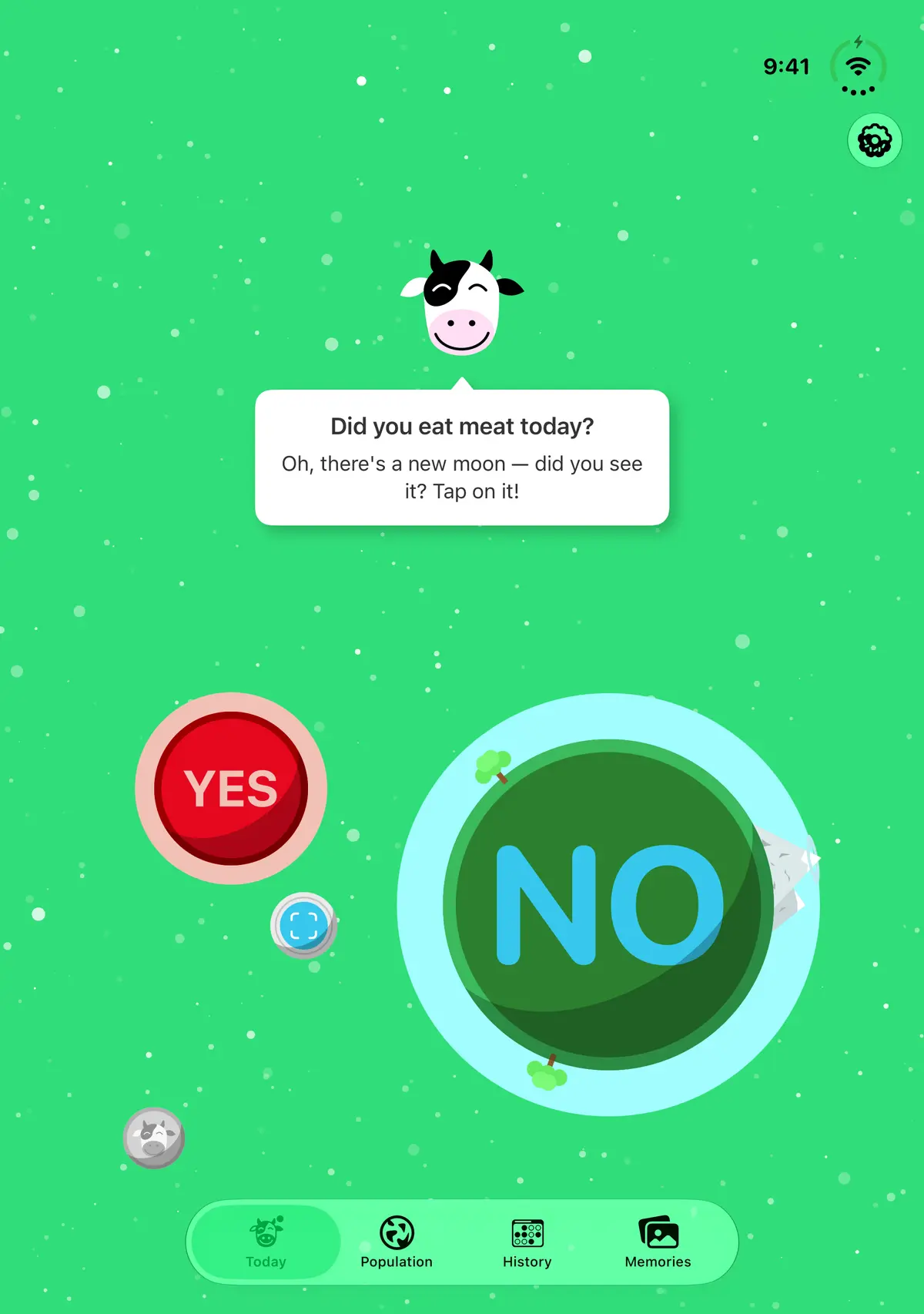 No Meat Today Today — the daily question, iPhone Duo Book portrait