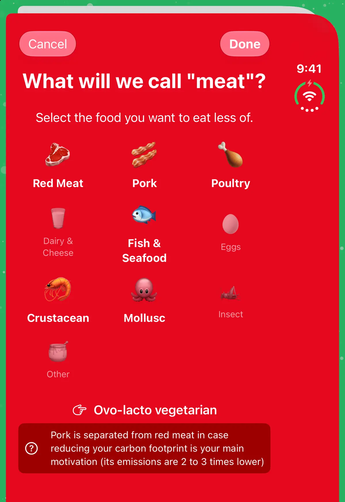 No Meat Today Diet picker, iPhone Duo Front portrait