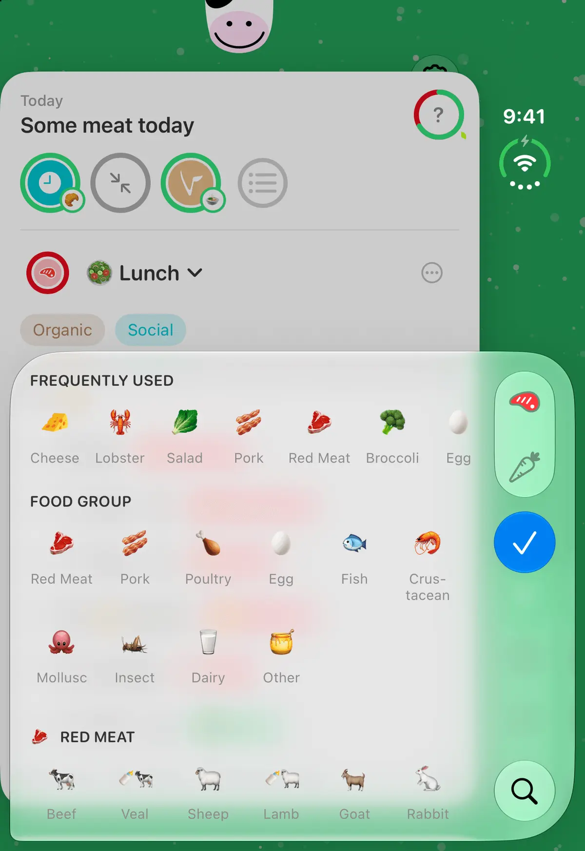 No Meat Today Food picker, iPhone Duo Front portrait