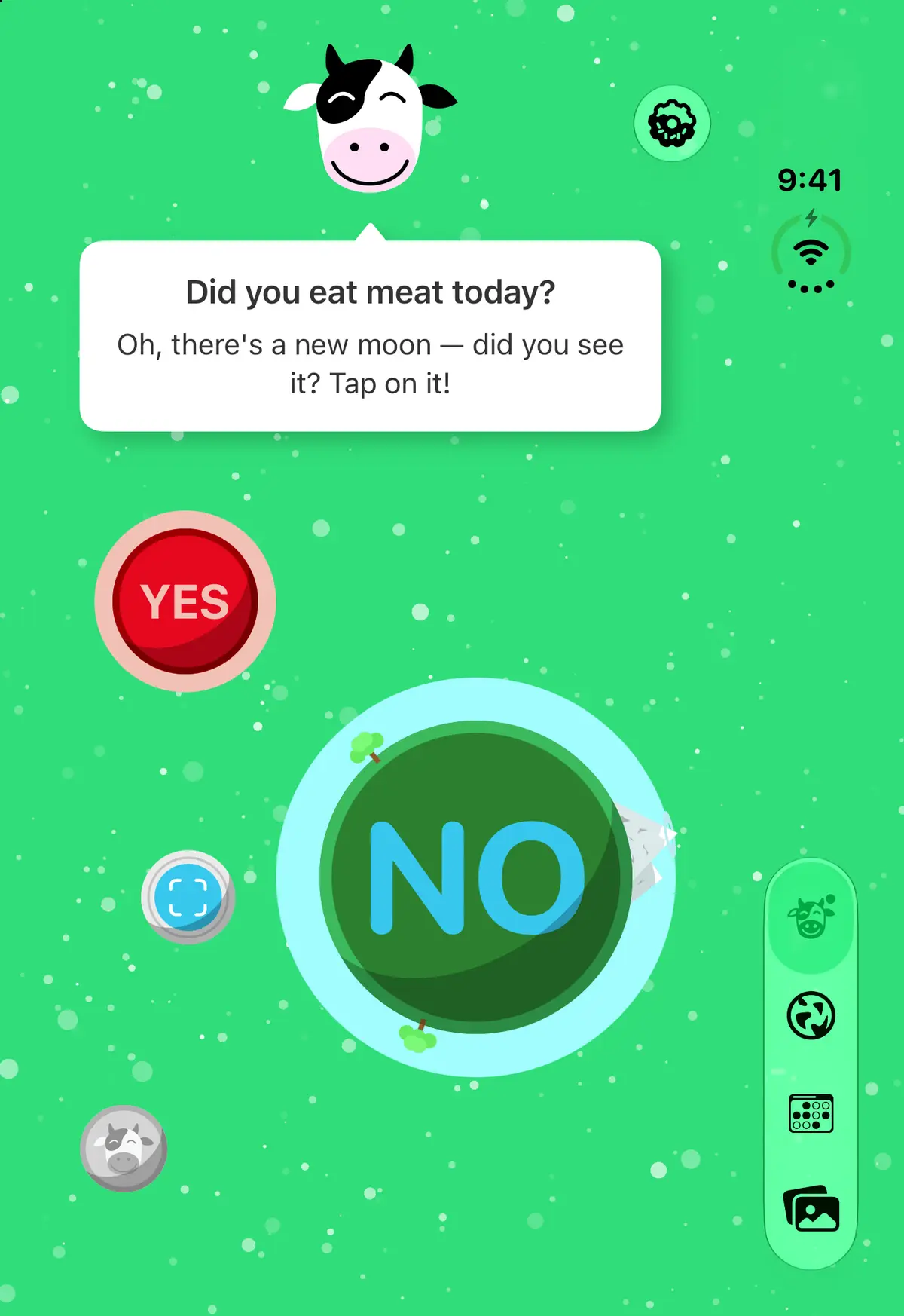 No Meat Today Today — the daily question, iPhone Duo Front portrait