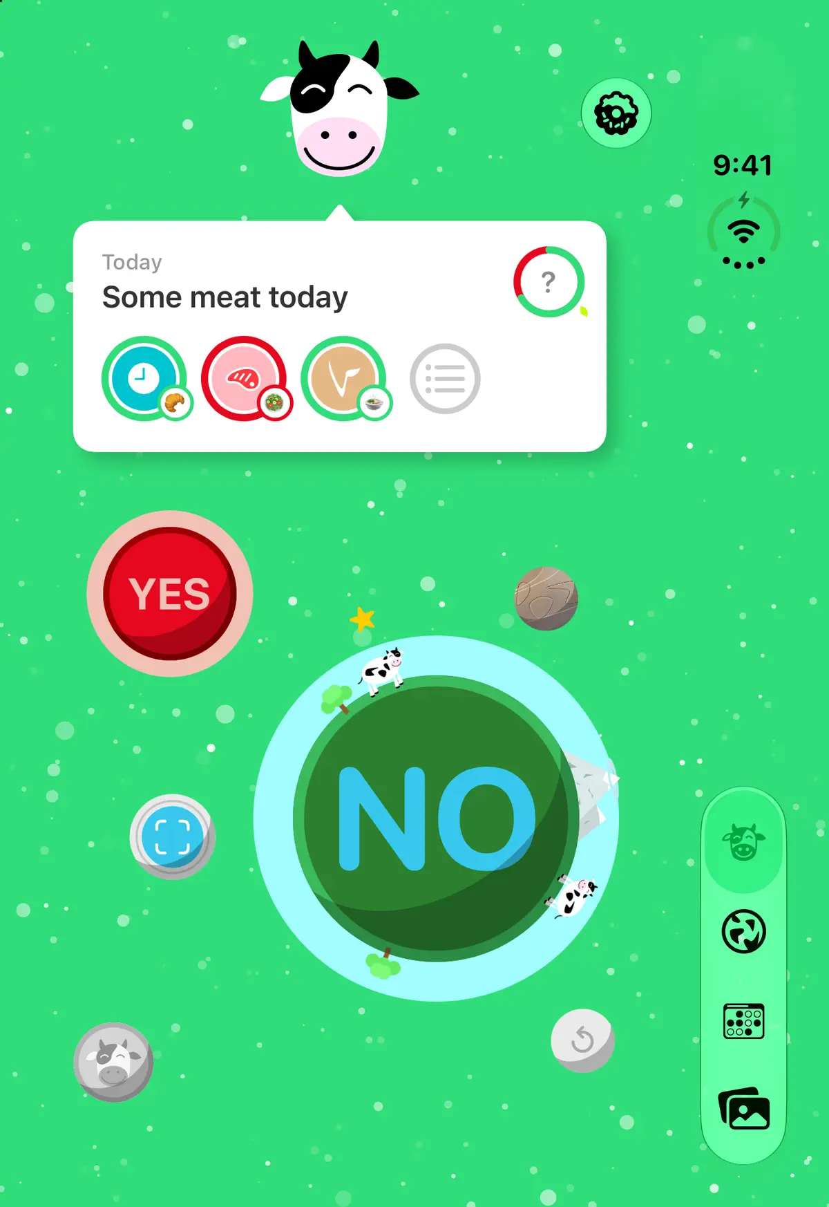 No Meat Today on iPhone Duo, front portrait