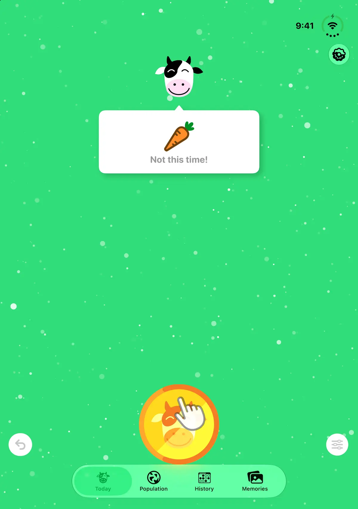 No Meat Today Coin toss, iPhone Duo Open portrait