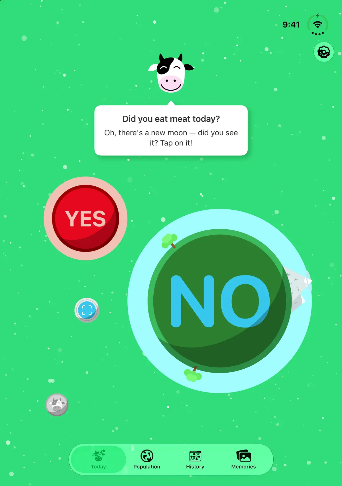 No Meat Today Today — the daily question, iPhone Duo Open portrait