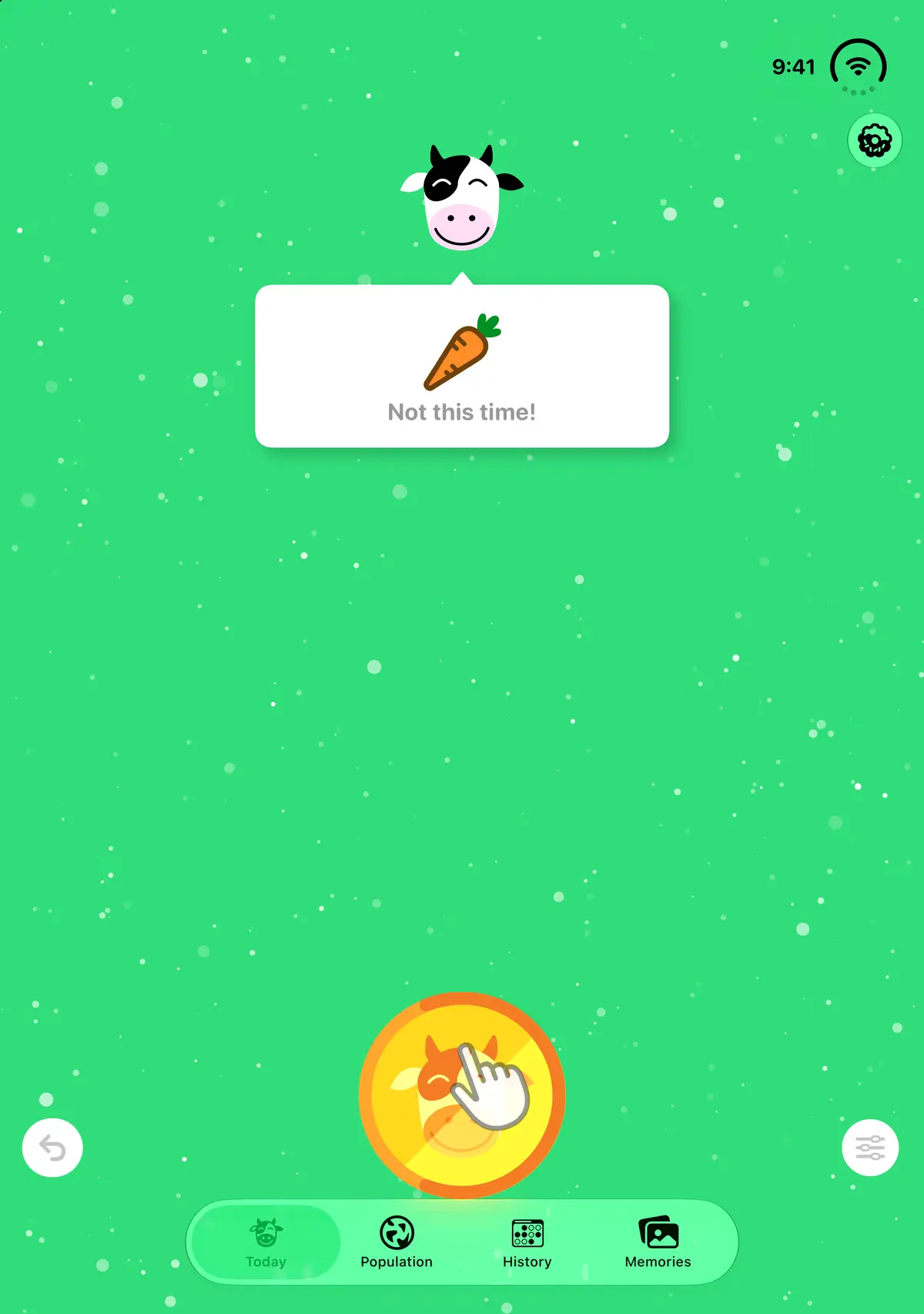 iPhone Duo, fully open: the coin toss — “Not this time!” — for when you can’t decide